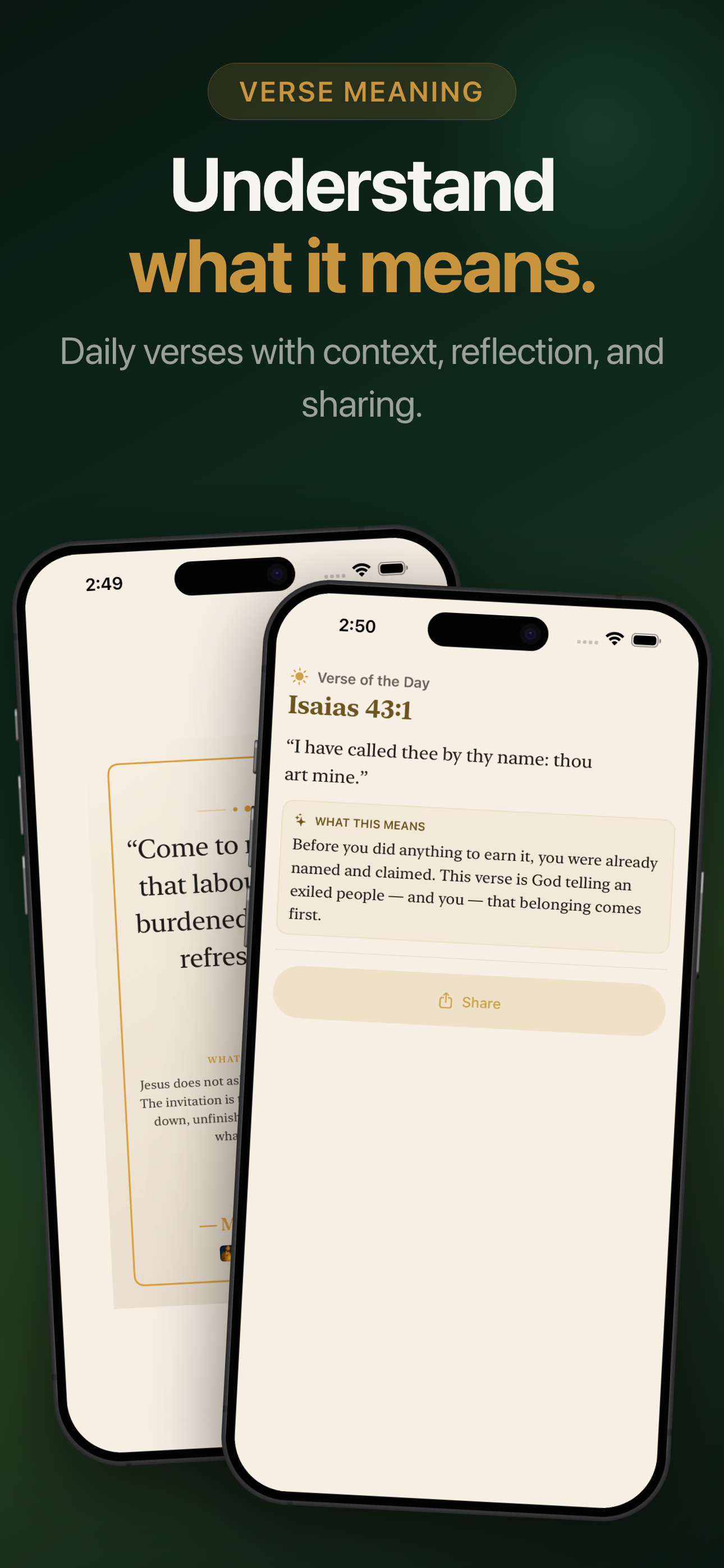 Verse meaning, illuminated