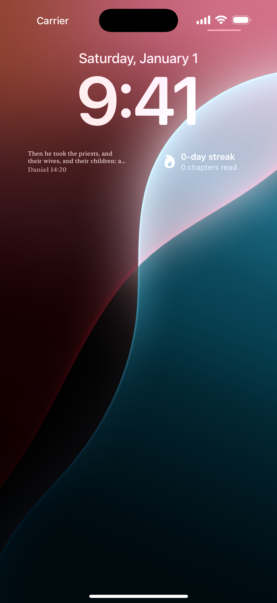 Sacred Scrolls Daily Verse lock screen widget